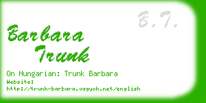 barbara trunk business card